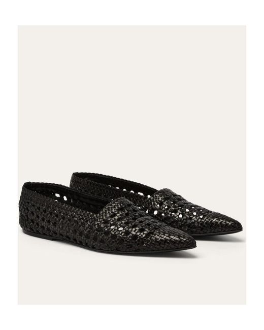 Loro Piana Black Ayame Flat Ballet Shoes