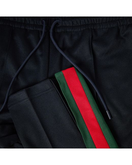Gucci Blue Solid Straight Leg Pants for men