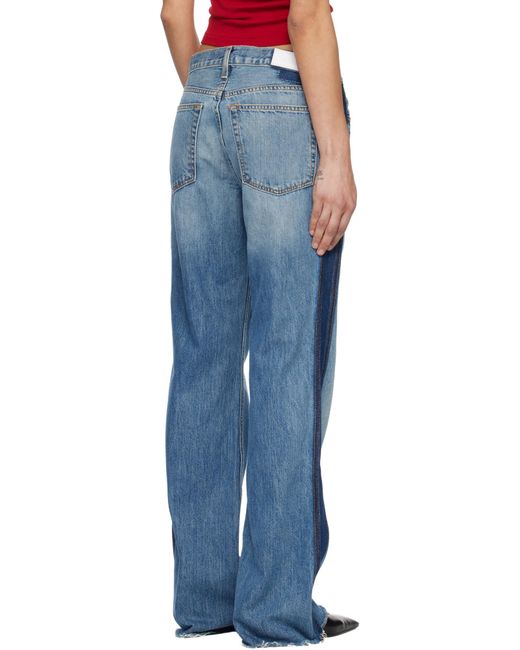Re/done Blue Frayed-Hem Jeans