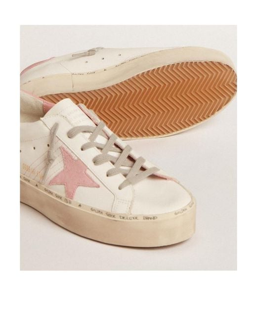 Golden Goose Deluxe Brand Pink Hi Star Platform Lace-Up Sneakers