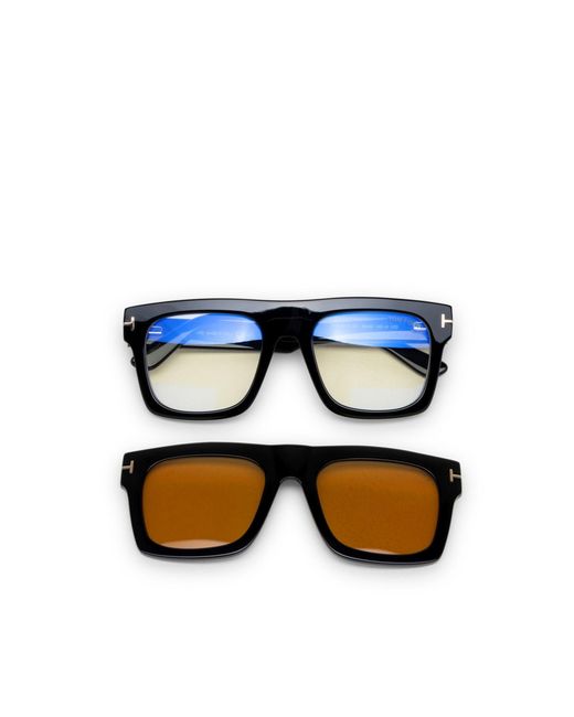 Tom Ford White Eyewear Square Frame Glasses for men
