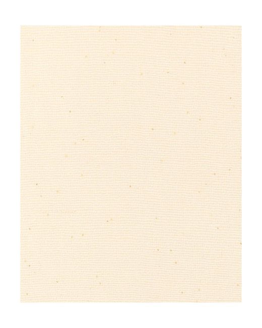 Brunello Cucinelli White Metallic Trim Scarf