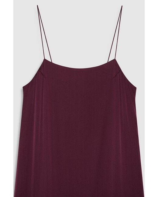 Anine Bing Purple Clementine Pleated-Skirt Maxi Dress