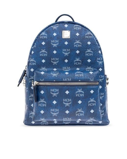 MCM Blue Top Handle Backpack for men