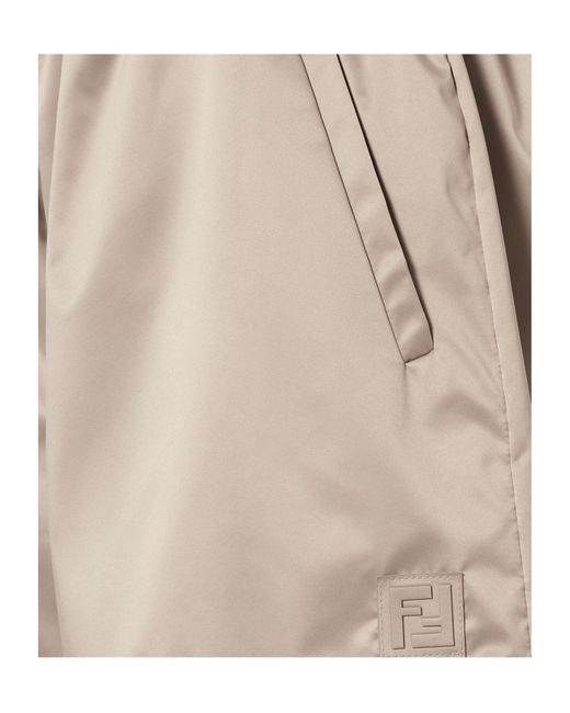 Fendi Natural Technical Silk Shorts