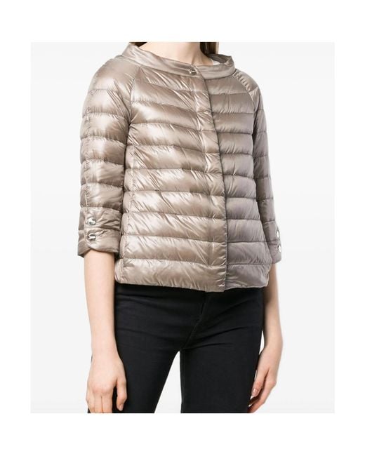 Herno Gray Snap Button Cotton Clothing