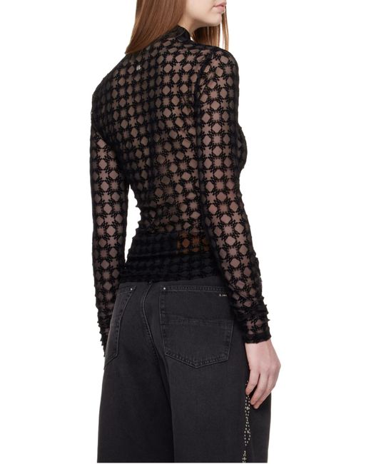 Amiri Black Ma Quad Flocked Top