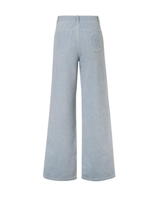 Fendi Blue Long Jeans Light Denim Trousers