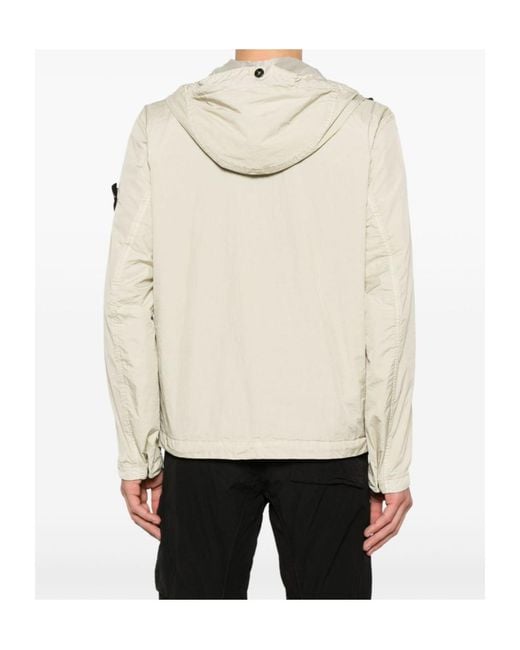 Stone Island Natural Compass Patch Hooded Jacket for men