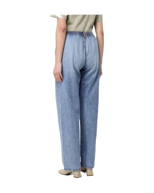 Fabiana Filippi Blue Straight-Leg Denim Jeans