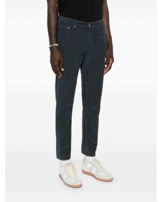 Dondup Blue Belt Loop Casual Pants for men