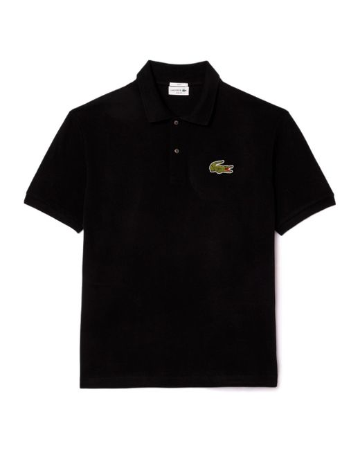Lacoste Black Relaxed Fit Pique Polo Shirt for men
