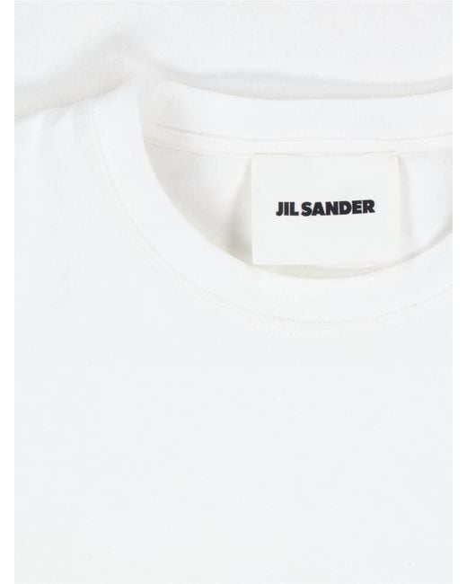 Jil Sander White Layered Sleeve T-Shirt for men