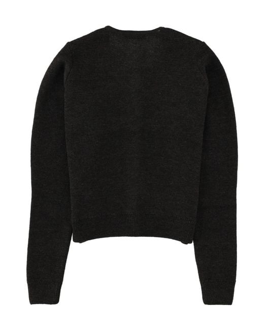 Lemaire Black Button-Front Cardigan