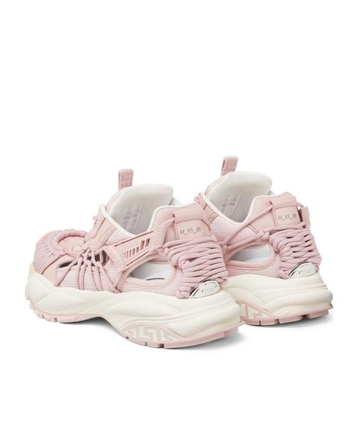 Versace Pink Mercury M-Vs-01 Lace-Up Sneakers
