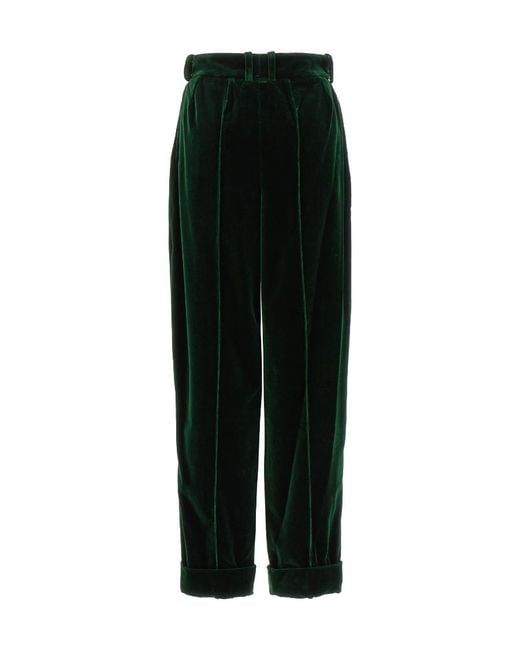 Alexandre Vauthier Black High-Waist Wide-Leg Paillette-Embellished Trousers