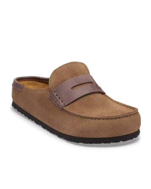 Birkenstock Brown Naples Wrapped Mixed Leather for men