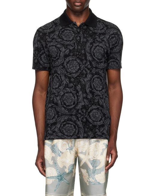 Versace Black Polo Shirts for men