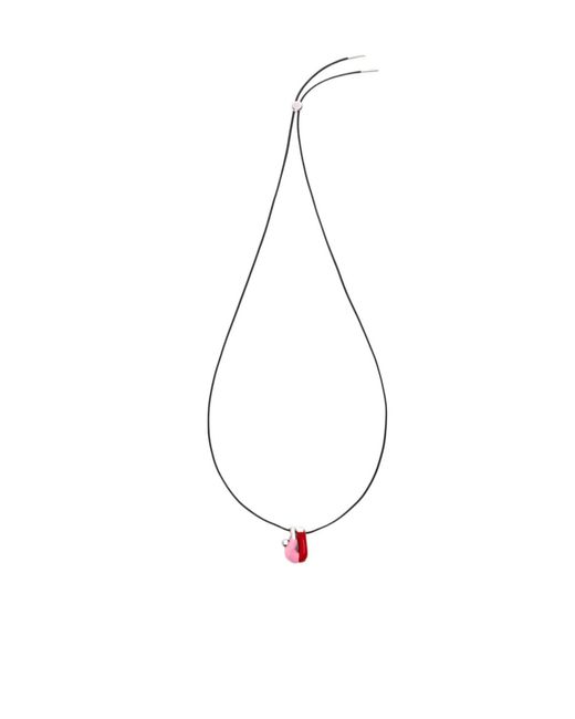 Loewe White Hanging Acrobat Necklace