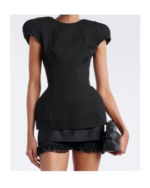 Magda Butrym Black Silk-Cashmere Top