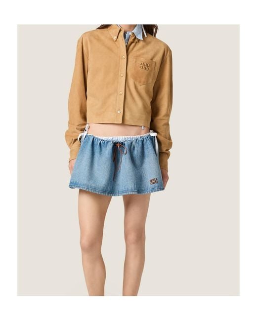 Miu Miu Natural Suede Shirt