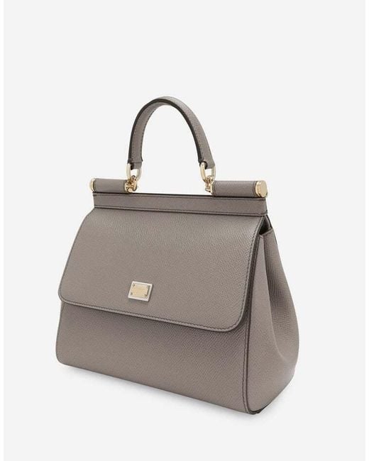 Dolce & Gabbana Gray Small Sicily Handbag