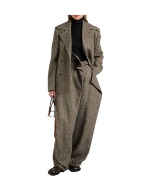 J.W. Anderson Brown Double-Breasted Suit Jacket