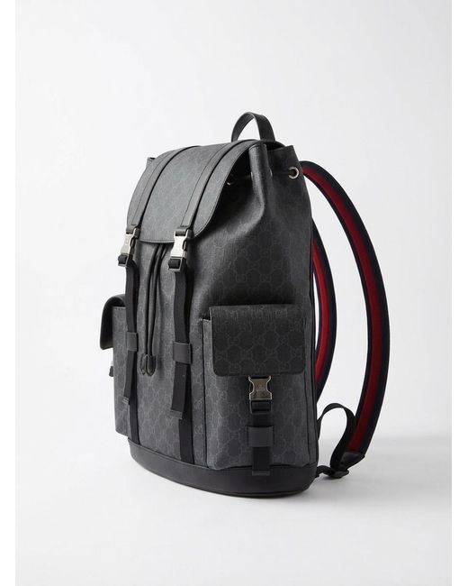 Gucci Gg Monogrammed Buckle Detailed Large Backpack in Black for Men | Lyst Gucci Gg Monogrammed Buckle Detailed Large Backpack in Black for Men | Lyst