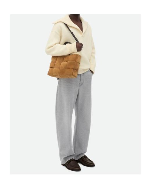 Bottega Veneta Brown Small Arco Tote Bag With Strap for men