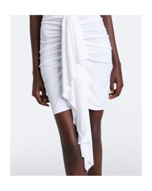Christopher Esber White Salacia Ruched Jersey Minidress