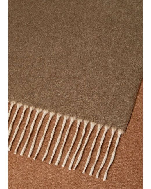Loro Piana Brown Two-Tone Scarf
