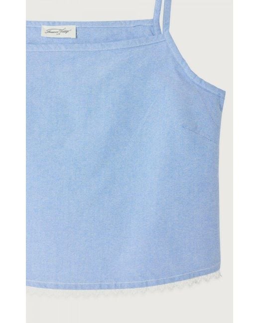 American Vintage Blue Crop Top