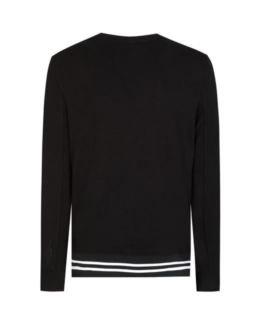 Neil Barrett Black Graphic Printed Crewneck Sweatshirt for men