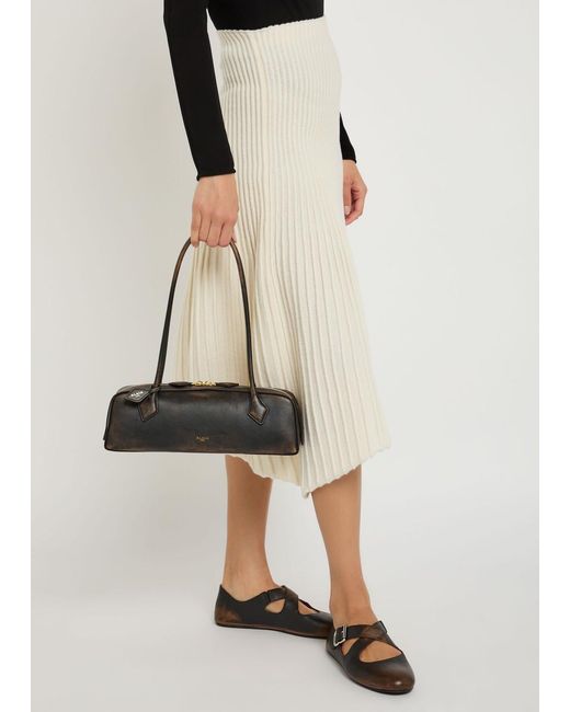 Alaïa Black Le Teckel Medium Grained Leather Shoulder Bag