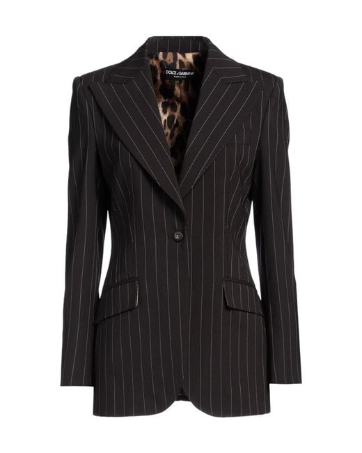 Dolce & Gabbana Black Pinstripe Blazer