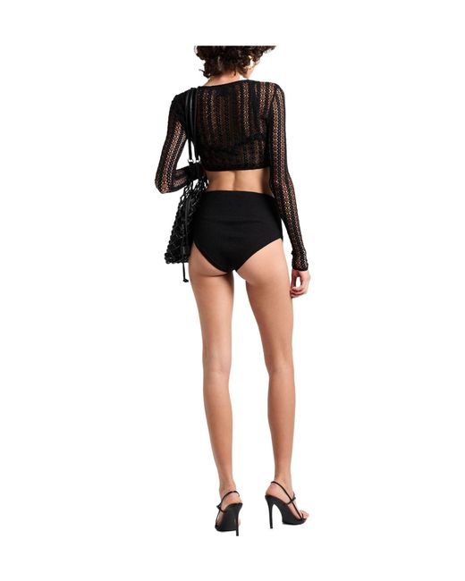 Jacquemus Black Solid Color Shorts