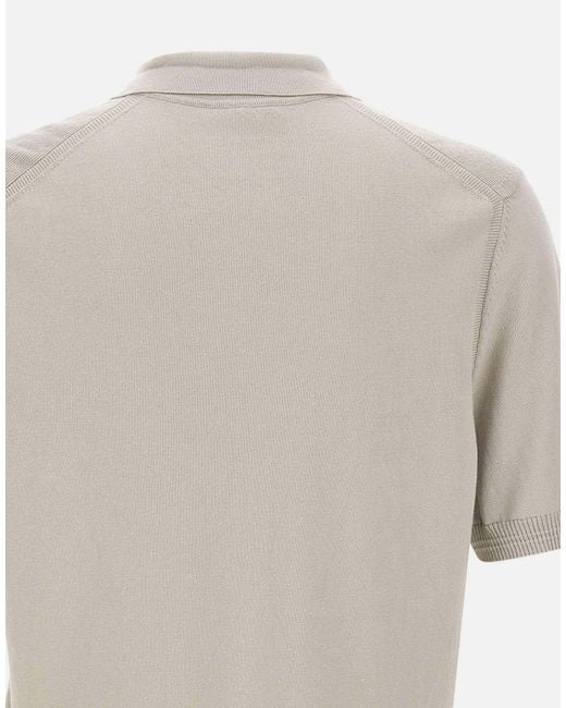 Boss White Asac Regular Fit Knit Polo Shirt for men