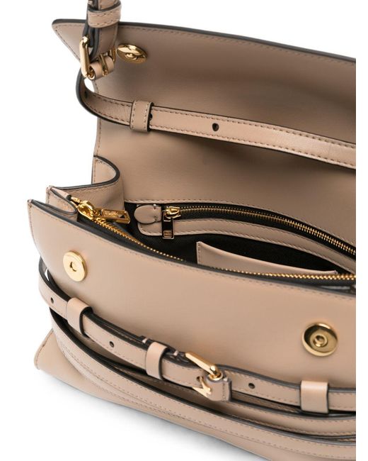 Moschino White Tie Me Belt-Detail Shoulder Bag