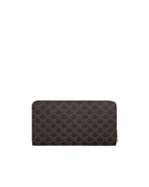 Céline Black Large Zipped Wallet