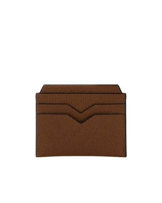 Valextra Brown Multi-Slot Cardholder Pouch