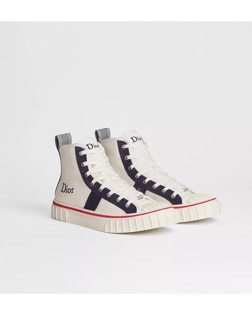 Dior Natural Lace-Up High-Top Casual Shoes for men
