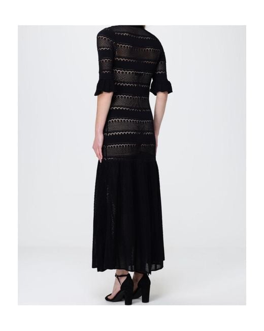 Liu Jo Black V-Neck Maxi Dress