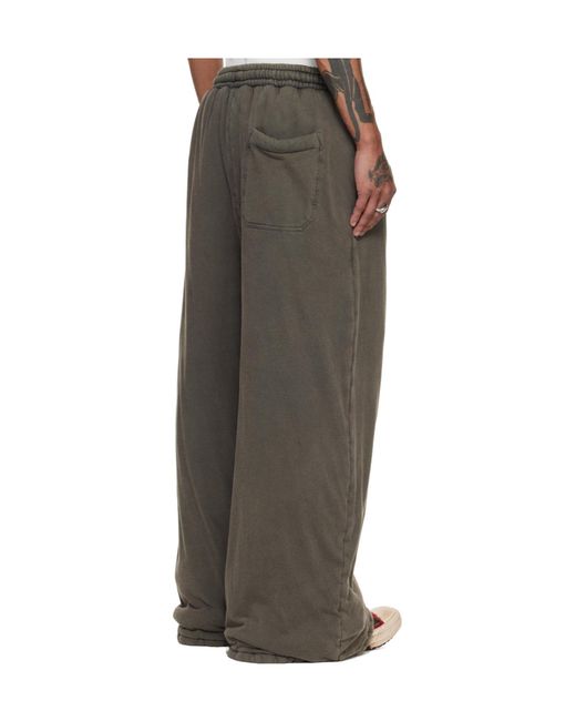 Lu'u Dan Gray Wadded Bontans Drawstring Casual Pants for men