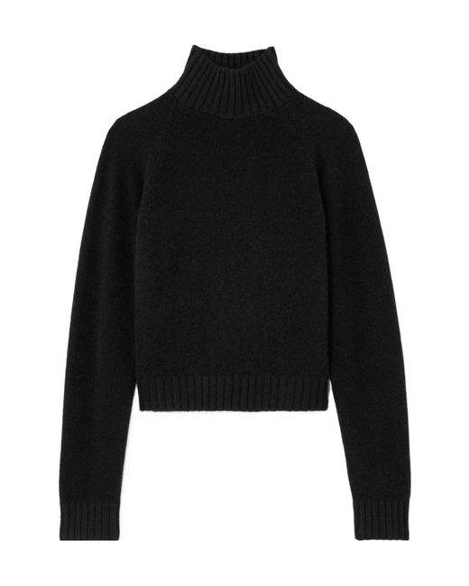 The Elder Statesman Black Cashmere Turtleneck Sweater