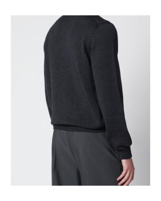 Roberto Collina Blue Crew Neck Sweater for men