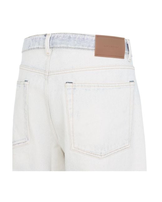 Our Legacy White Third Cut Distressed Jeans for men