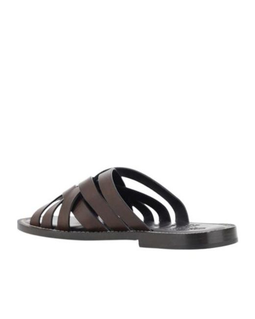 Brunello Cucinelli Brown Woven Flat Sandals for men