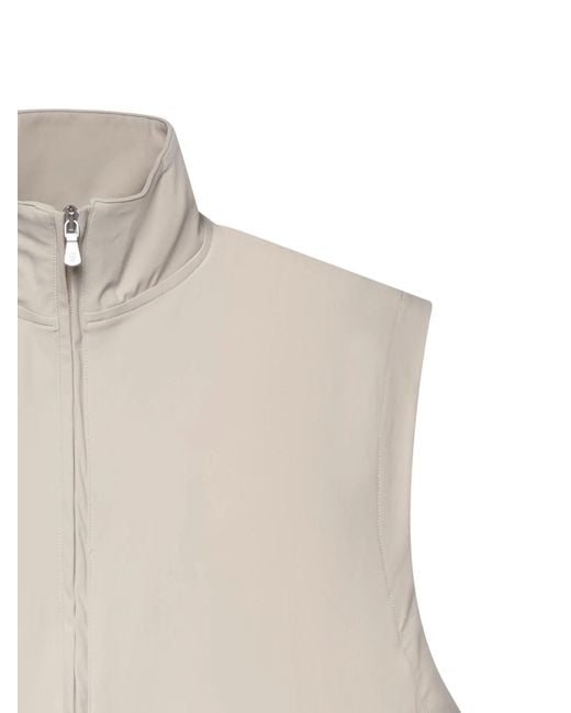 Eleventy White Zip-Up Sleeveless Jacket for men