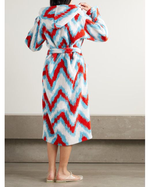 Missoni Red Striped Bathrobe With Ties