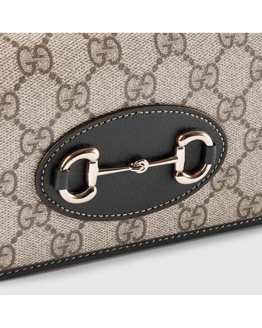 Gucci White Horsebit 1955 Wallet With Chain